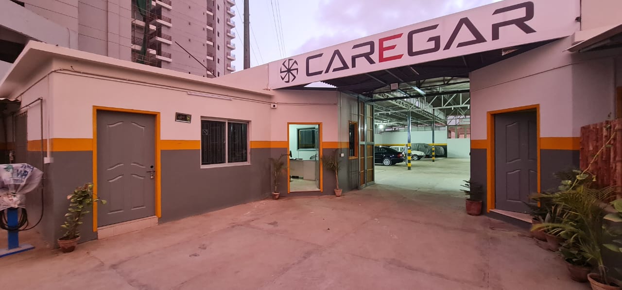 CAREGAR workshop interior in DHA Karachi